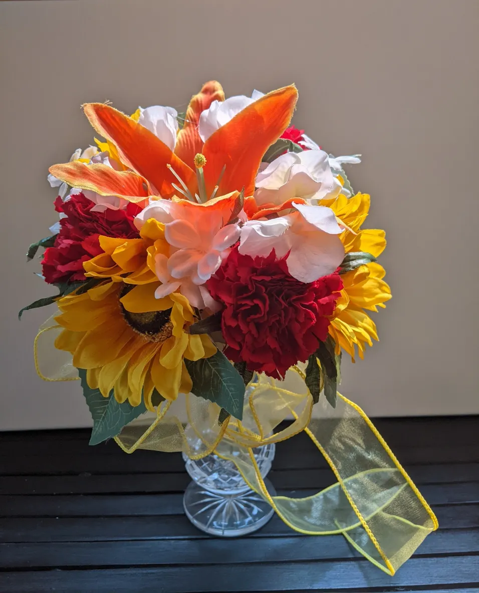 Sunflowers, Lillies & Carnations 8 Piece Wedding Package - Image 5