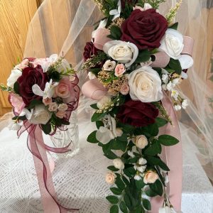 Pink & Burgundy 4 Piece Set