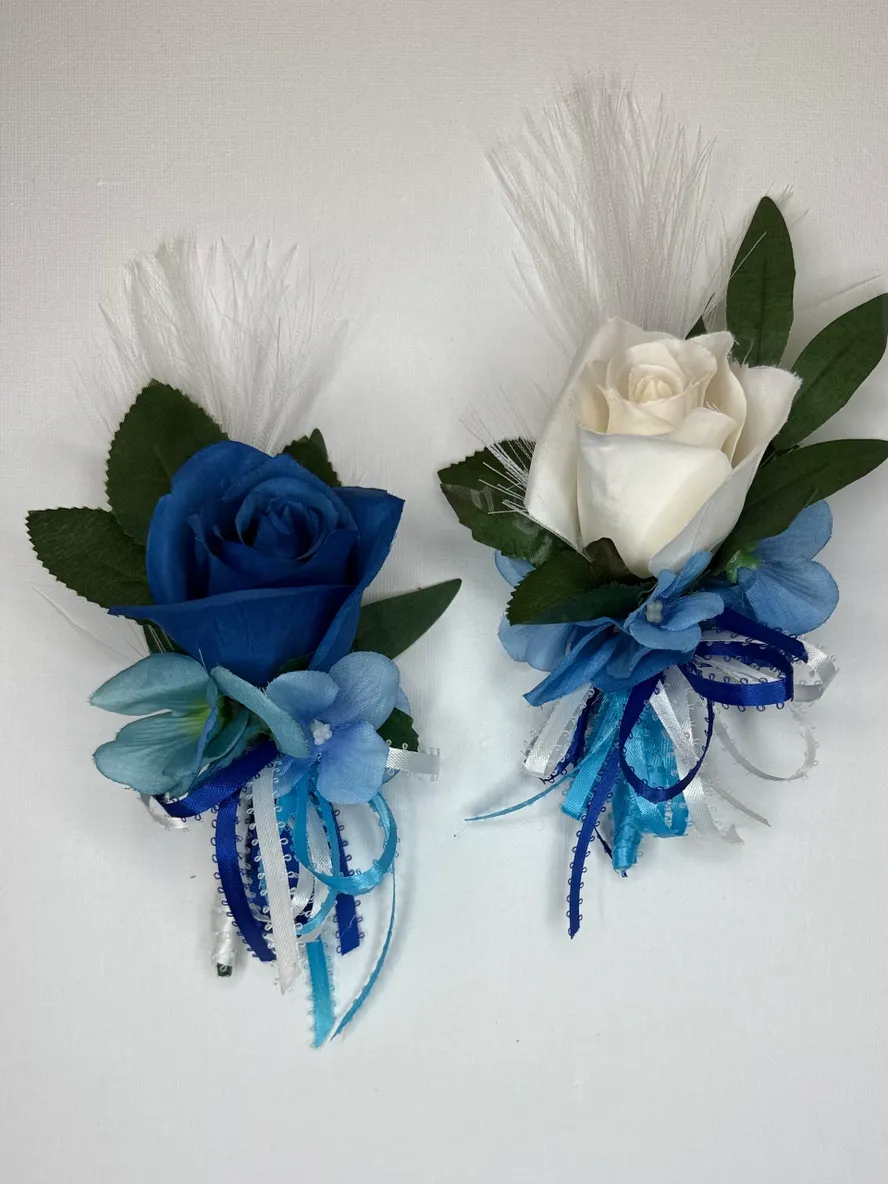 Grad Prom Wrist Corsage and Boutonnière 2 pieces - Image 2