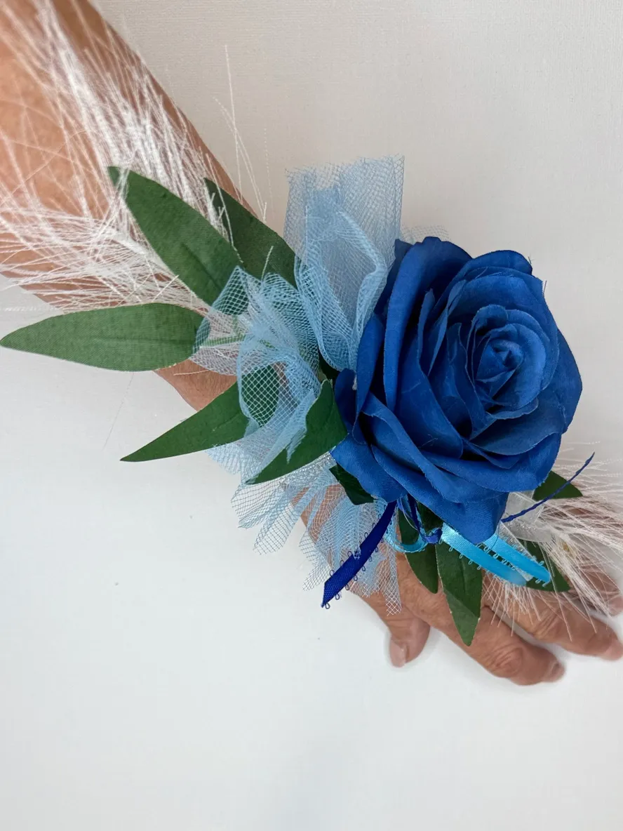 Grad Prom Wrist Corsage and Boutonnière 2 pieces