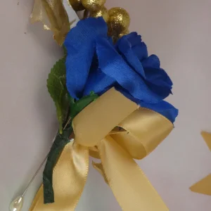 Royal Blue and Gold Boutonniere