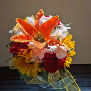 Sunflowers, Lillies & Carnations Bridesmaid Bouquet