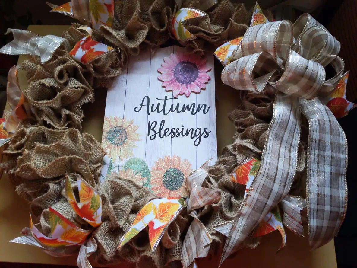 Fall Wedding Wreath 24"