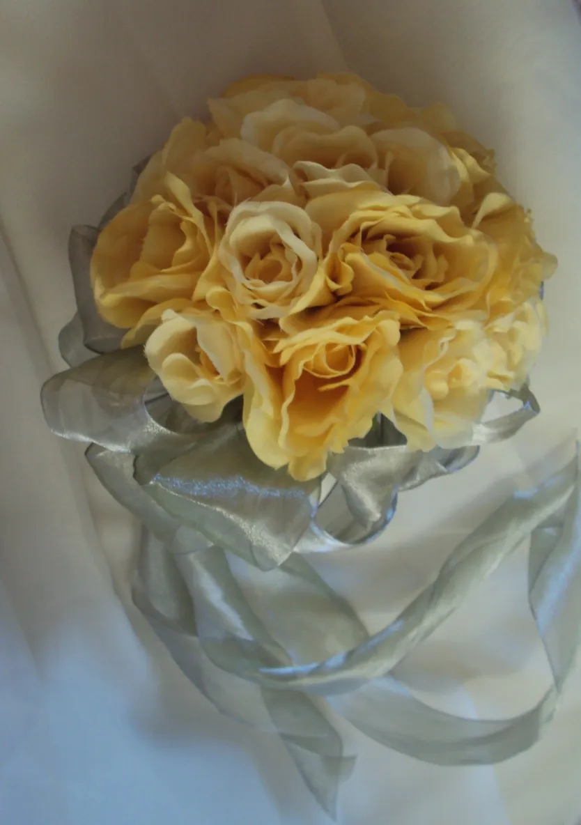 Yellow Roses 14 Piece Wedding Flowers Ensemble