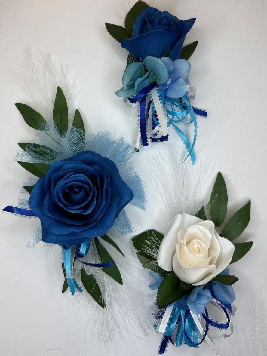 Grad Prom Wrist Corsage and Boutonnière 2 pieces - Image 4