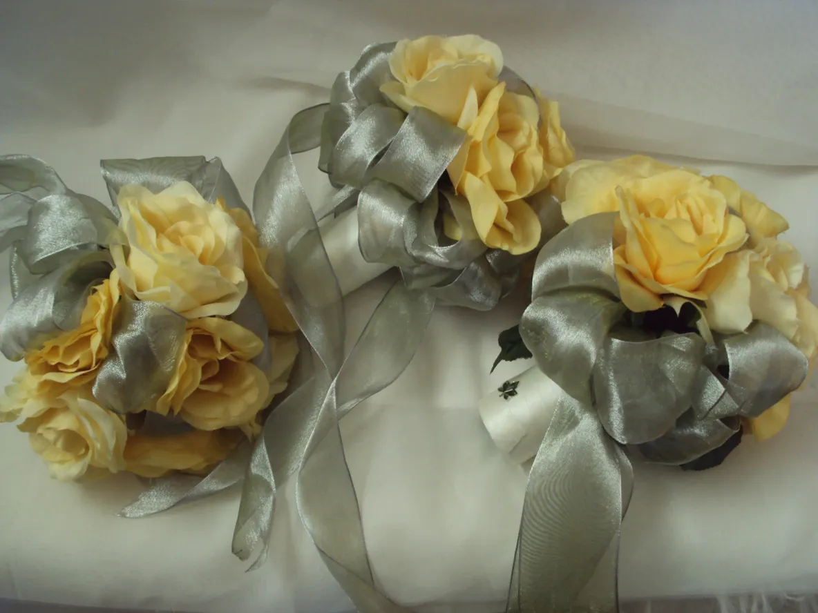 Yellow Roses 14 Piece Wedding Flowers Ensemble - Image 2