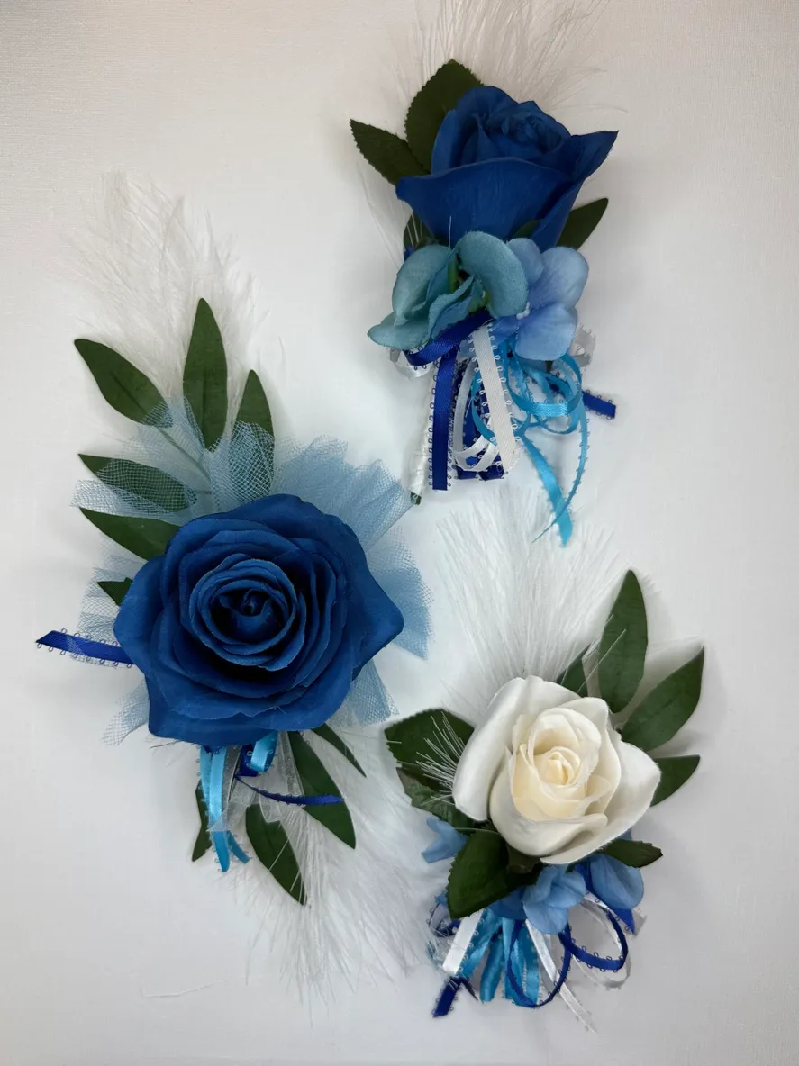 Grad Prom Wrist Corsage and Boutonnière 2 pieces - Image 5
