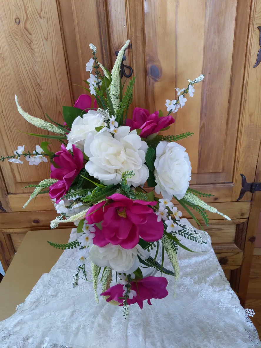 Magenta Wedding Flowers 13 Piece Package - Image 5