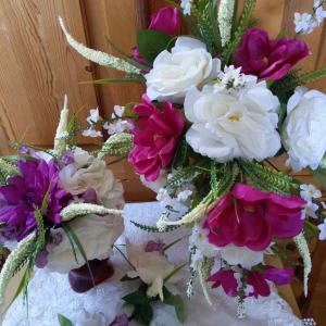Magenta Wedding Flowers 13 Piece Package