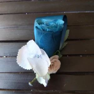 Royal Blue and Yellow Boutonniere
