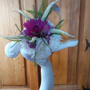 Magenta Bridesmaid Bouquet & Matching Bout