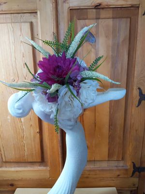 Magenta Bridesmaid Bouquet & Matching Bout